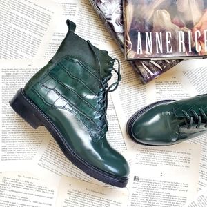 JEFFREY CAMPBELL Fischer Embossed Leather Boots